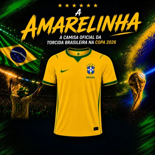 Camisa Amarela da Torcida Brasil na Copa 2026