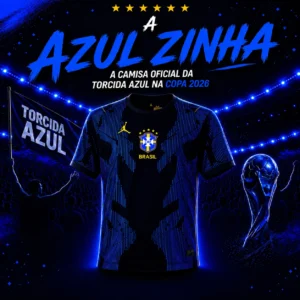 Camisa Azul da Torcida Brasil na Copa 2026