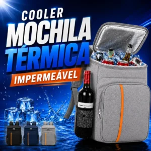 011_f30_w Cooler Mochila Térmica Impermeável - Cinza