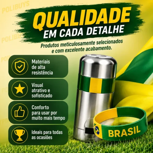 Kit Torcedor Brasil na Copa 2026 – 12 Itens