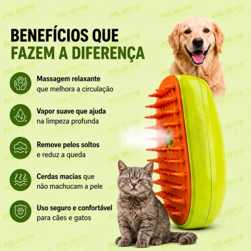 013_f2_w Escova Pet Massagem e Vapor – Ergonômico