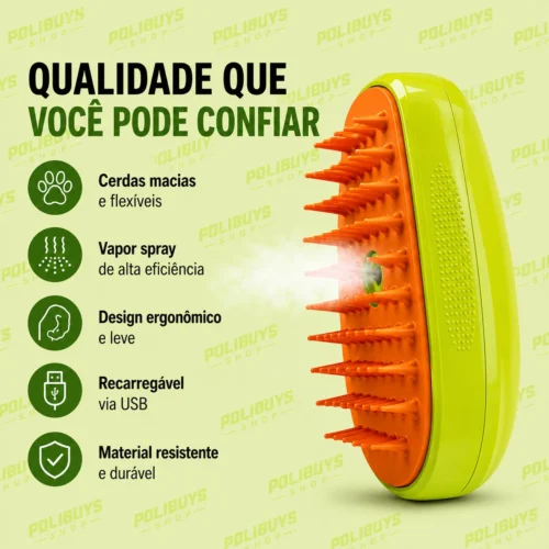013_f3_w Escova Pet Massagem e Vapor – Ergonômico