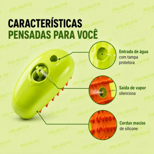 013_f4_w Escova Pet Massagem e Vapor – Ergonômico