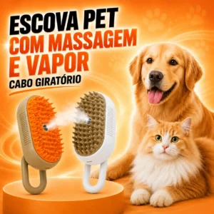 Escova Pet Massagem e Vapor – Rotatório