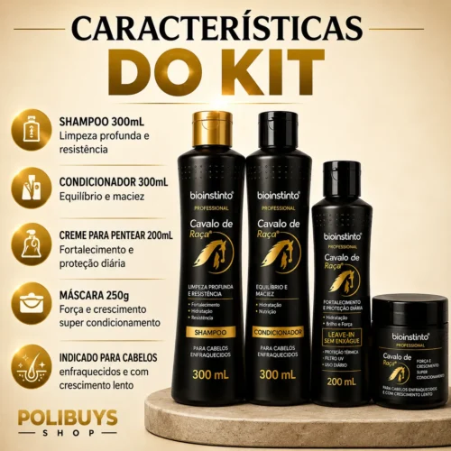 Kit Capilar Cavalo de Raça – Bio Instinto
