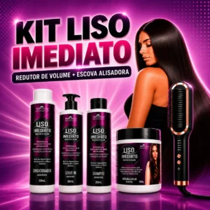 Kit Liso Imediato + Escova Alisadora