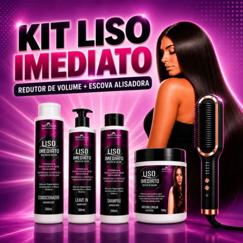Kit Liso Imediato + Escova Alisadora