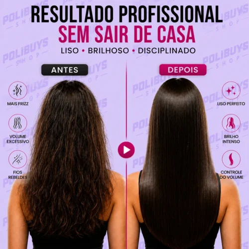 Kit Liso Imediato + Escova Alisadora