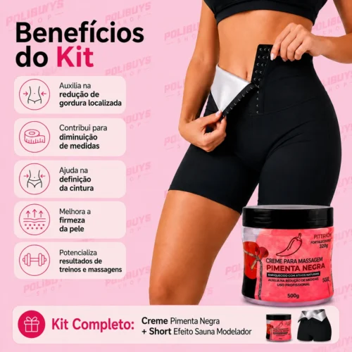 Kit Termo Redutor + Short Efeito Sauna