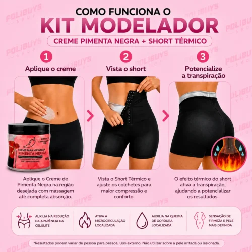 Kit Termo Redutor + Short Efeito Sauna