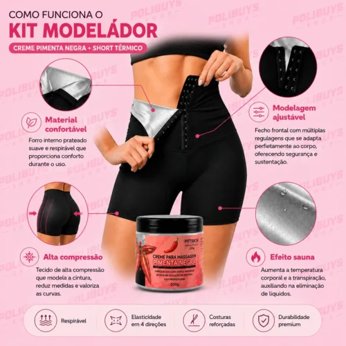 Kit Termo Redutor + Short Efeito Sauna