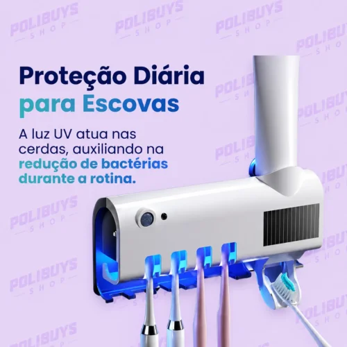 023_f5_w Suporte para Escova de Dentes com Dispenser