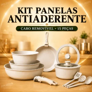 Kit Panelas Antiaderente – 15 Peças