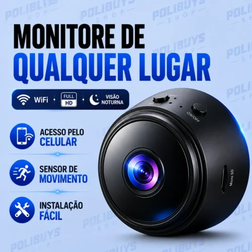 Mini Câmera com Sensor e Visão Noturna