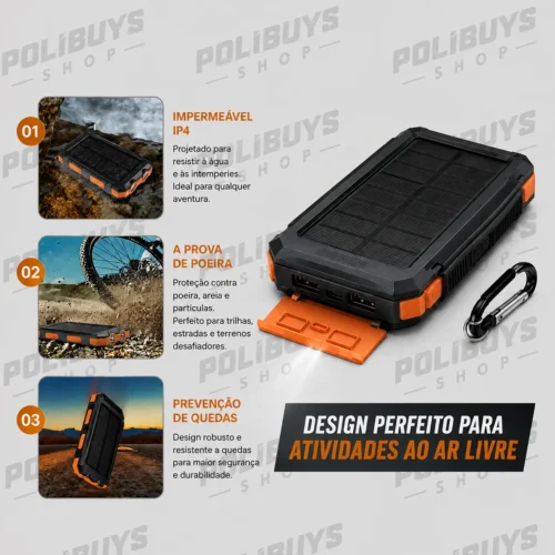 030_f5_w Carregador Portátil Power Bank Solar