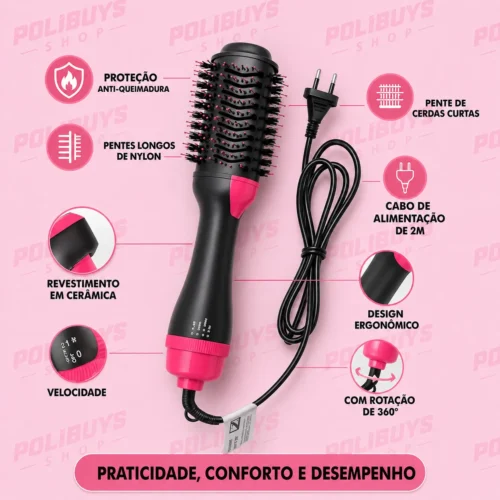 Escova Secadora Alisa e Modela 110V