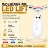 Massageador Facial LED Lift Fototerapia - Preto