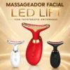 Massageador Facial LED Lift Fototerapia - Vermelho