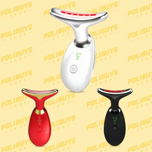 Massageador Facial LED Lift Fototerapia - Preto