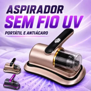 034_f20_w Aspirador Portátil Antiácaro - Ouro Rose