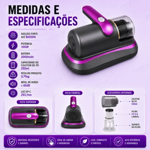 034_f6_w Aspirador Portátil Antiácaro
