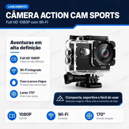 Câmera Filmadora Action Pro HD