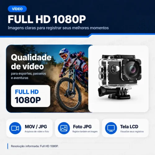 Câmera Filmadora Action Pro HD