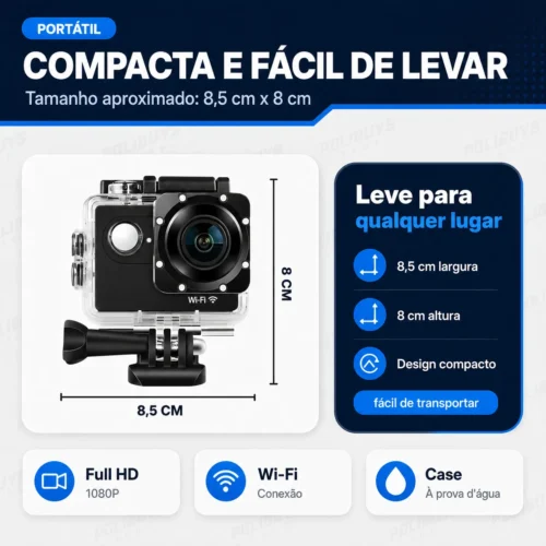Câmera Filmadora Action Pro HD