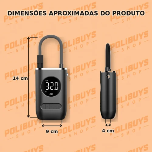Compressor de Ar Portátil Digital