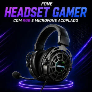 Fone Headset Gamer RGB com Microfone