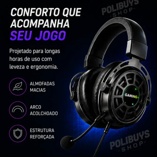 041_f2_w Fone Headset Gamer RGB com Microfone