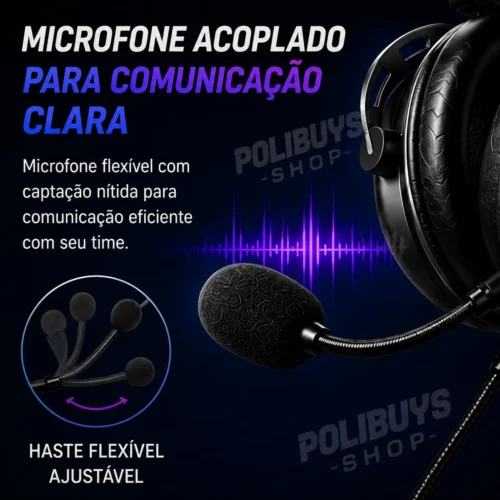 041_f5_w Fone Headset Gamer RGB com Microfone