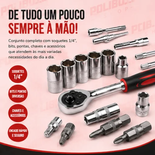 Kit Maleta de Ferramentas – 46 Peças