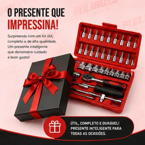 Kit Maleta de Ferramentas – 46 Peças