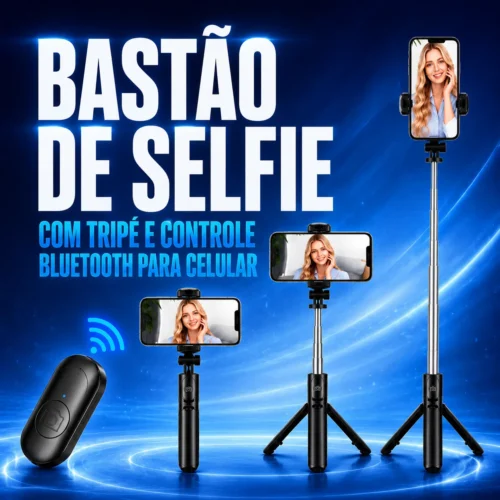 045_f1_w Bastão de Selfie com Tripé e Disparador