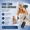045_f6_w Bastão de Selfie com Tripé e Disparador