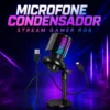 046_f1_w Microfone Condensador Stream Gamer RGB