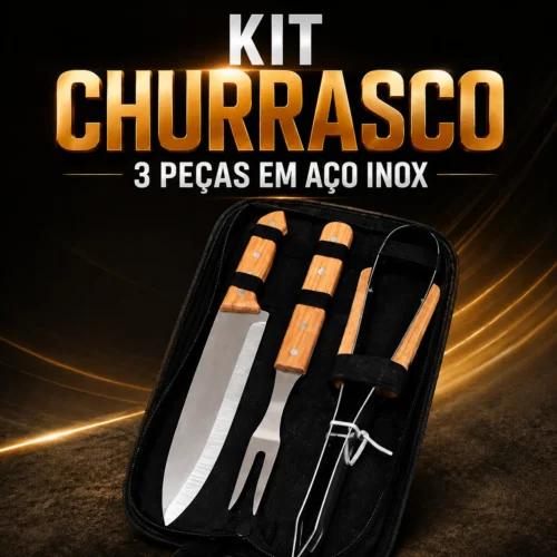 047_f1_w Kit de Churrasco em Aço Inox – 3 Peças