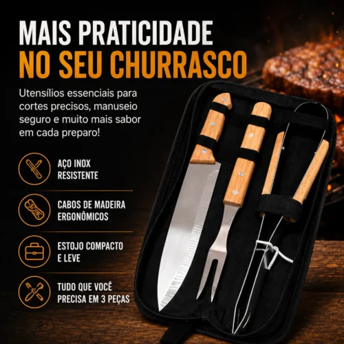 047_f2_w Kit de Churrasco em Aço Inox – 3 Peças