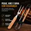 047_f4_w Kit de Churrasco em Aço Inox – 3 Peças
