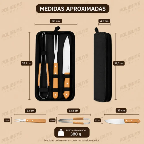 047_f7_w Kit de Churrasco em Aço Inox – 3 Peças