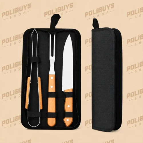 047_f8_w Kit de Churrasco em Aço Inox – 3 Peças