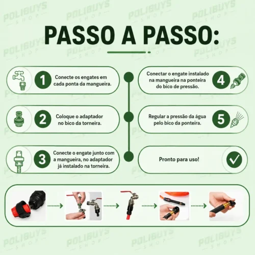 Bico Jato de Água Mangueira com Alta Pressão