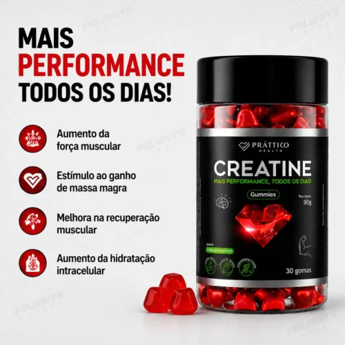 Creatina Gummies Prattico Health - 30 Gomas