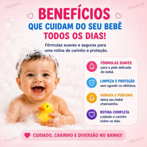 055_f2_w Kit Higiene Infantil Bell Baby - Bio Instinto