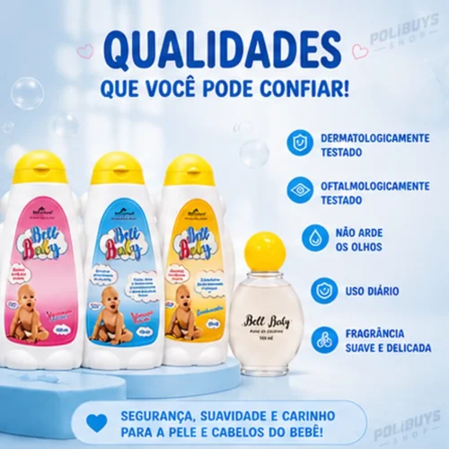 055_f3_w Kit Higiene Infantil Bell Baby - Bio Instinto