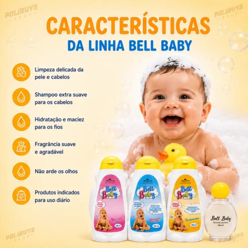 055_f4_w Kit Higiene Infantil Bell Baby - Bio Instinto