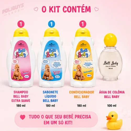 055_f5_w Kit Higiene Infantil Bell Baby - Bio Instinto