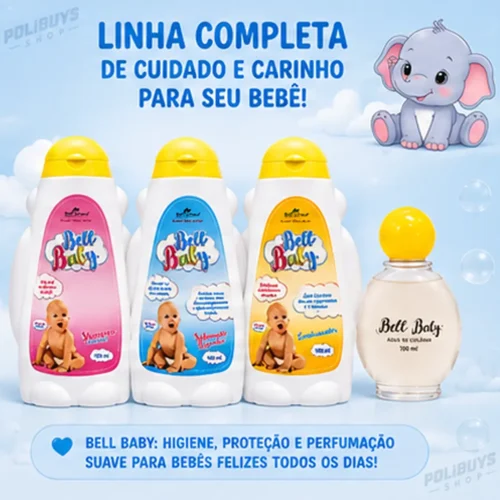 055_f8_w Kit Higiene Infantil Bell Baby - Bio Instinto