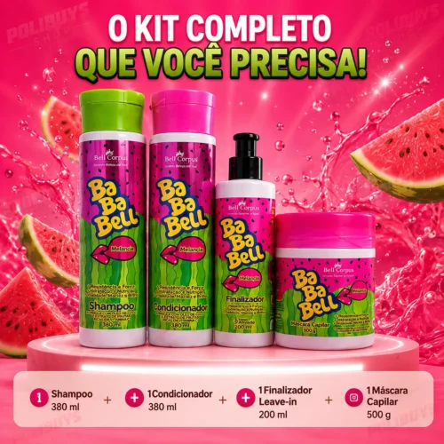 Kit Capilar BabaBell Melancia - Bell Corpus